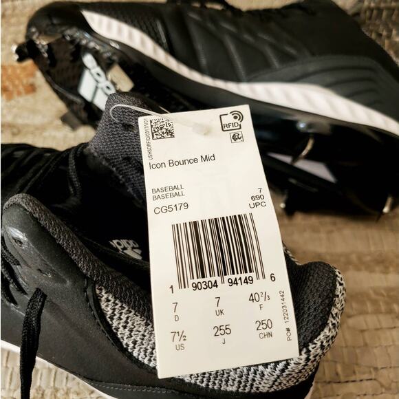 NIB Adidas Icon Bounce Mid Height Baseball Metal Cleat  Size 7.5 - Picture 12 of 12